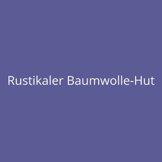 Rustikaler Baumwolle-Hut