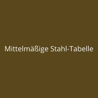 Mittelmäßige Stahl-Tabelle