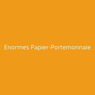 Enormes Papier-Portemonnaie