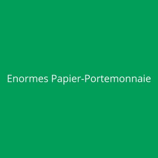 Enormes Papier-Portemonnaie