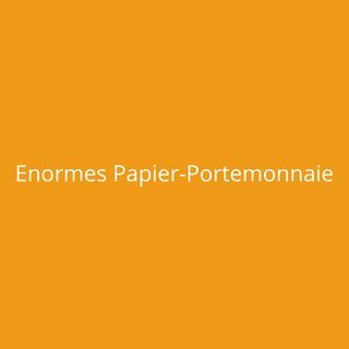 Enormes Papier-Portemonnaie