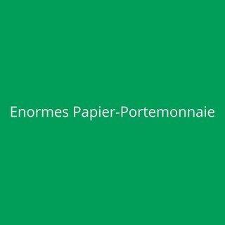 Enormes Papier-Portemonnaie