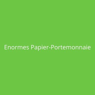 Enormes Papier-Portemonnaie