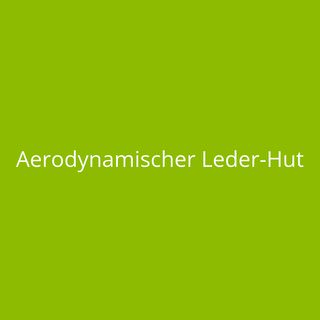 Aerodynamischer Leder-Hut