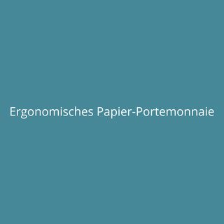 Ergonomisches Papier-Portemonnaie