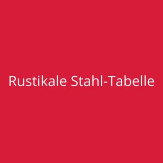 Rustikale Stahl-Tabelle